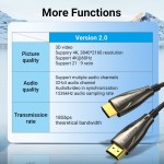 Кабель HDMI-HDMI v.2.0 Vention Optical Zinc PVC 4K 60Hz 18Gbps gold-plated 30m Black (ALABT)