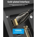 Кабель HDMI-HDMI v.2.0 Vention Optical Zinc PVC 4K 60Hz 18Gbps gold-plated 30m Black (ALABT)