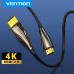 Кабель HDMI-HDMI v.2.0 Vention Optical Zinc PVC 4K 60Hz 18Gbps gold-plated 3m Black (ALABI)