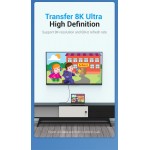 Кабель Type-C-DisplayPort v1.4 Vention PVC 8K 60Hz 4K 144Hz 2k 165Hz 1080P 240Hz 21.6Gbps gold-plated 2m Black (CGYBH)