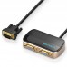 Сплиттер 2 In 1 Out VGA-VGA Vention PVC M/2xF 1080P 60Hz gold-plated 1m Black (DBABF)