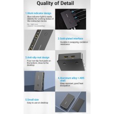 Сплиттер KVM 2 in 1 Out VGA-VGA Vention 1080P 60Hz 2USB gold-plated Black (DBEB0)
