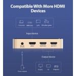 Сплиттер Video 2 In 1 HDMI-HDMI v.1.4 Vention F/4xF 4k 30Hz gold-plated Black/Gold (ACBG0)