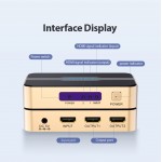Сплиттер Video 2 In 1 HDMI-HDMI v.1.4 Vention F/4xF 4k 30Hz gold-plated Black/Gold (ACBG0)