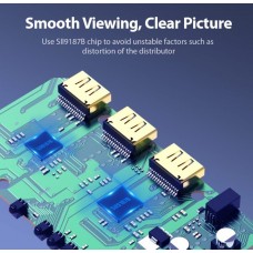 Сплитер Video 2 In 1 HDMI-HDMI v.1.4 Vention F/4xF 4k 30Hz gold-plated Black/Gold (ACBG0)
