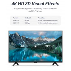 Сплитер Video 2 In 1 HDMI-HDMI v.2.0 Vention F/2xF 4k 60Hz gold-plated Black (AFLI0)