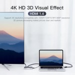 Сплиттер Video 3 In 1 HDMI-HDMI v.1.4 Vention F/3xF 4k 30Hz Upgrade (3.5мм+Toslink) gold-plated Black