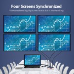 Сплиттер Video 4 In 1 HDMI-HDMI v.1.4 Vention F/4xF 4k 30Hz gold-plated Black/Gold (ACCG0)