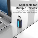 Адаптер Type-C-MicroUSB Vention F/M PVC 3A 480Mbps nickel-plated Black (CDXB0)