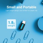 Адаптер Type-C-MicroUSB Vention F/M PVC 3A 480Mbps nickel-plated Black (CDXB0)