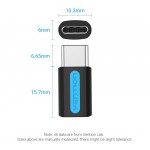 Адаптер Type-C-MicroUSB Vention F/M PVC 3A 480Mbps nickel-plated Black (CDXB0)