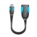 Адаптер USB-MiniUSB 5pin OTG 2.0 Vention PVC Flat 2A 480Mbps nickel-plated 0.25m Black (VAS-A19-025)