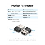Адаптер USB-Type-C 2.0 Vention M/F PVC 3A 480Mbps nickel-plated Black (CDWB0)