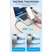Адаптер USB-Type-C 2.0 Vention M/F PVC 3A 480Mbps nickel-plated Black (CDWB0)