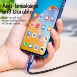 Кабель 2 в 1 USB-Type-C Vention Nylon 2.4А 480Mbps nickel-plated 0.5m Grey (CQOHD)