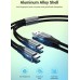Кабель 2 в 1 USB-Type-C Vention Nylon 2.4А 480Mbps nickel-plated 1m Grey (CQOHF)