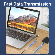 Кабель 2 в 1 USB-Type-C Vention PVC PD 60W 3A 480Mbps nickel-plated 0.5m Black (CQLBD)
