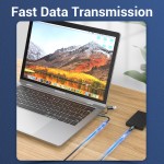 Кабель 2 в 1 USB-Type-C Vention PVC PD 60W 3A 480Mbps nickel-plated 1m Black (CQLBF)