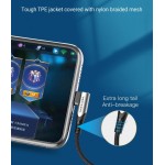 Кабель Type-C-Type-C Vention TPE Nylon Double 90° Degree PD 100W 5A 480Mbps nickel-plated 2m Grey (TANHH)