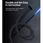 Кабель Type-C-Type-C Vention TPE Nylon PD 100W 5A 480Mbps nickel-plated 2m Grey (TAEHH)
