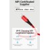 Кабель USB-Lightning Vention TPE Nylon MFi C89 2.4A 480Mbps nickel-plated 1m Red (LABRF)