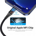 Кабель USB-Lightning Vention TPE Nylon MFi C89 2.4A 480Mbps nickel-plated 2m Grey (LABHH)