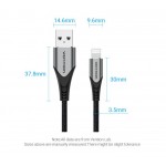Кабель USB-Lightning Vention TPE Nylon MFi C89 2.4A 480Mbps nickel-plated 2m Grey (LABHH)