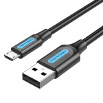Кабель USB-MicroUSB Vention PVC 3A 480Mbps nickel-plated 0.5m Grey (COLBD)