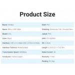 Кабель USB-MicroUSB Vention PVC 3A 480Mbps nickel-plated 3m Grey (COLBI)
