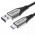 Кабель USB-Type-C Vention TPE Nylon 5A 480Mbps nickel-plated 0.25m Grey (COFHC)