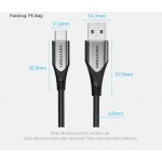Кабель USB-Type-C Vention TPE Nylon 5A 480Mbps nickel-plated 1.5m Grey (COFHG)