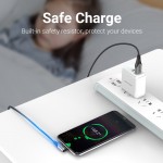 Кабель USB-Type-C Vention TPE Nylon 90° Degree 5A 480Mbps nickel-plated 0.5m Grey (COGHD)