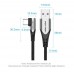 Кабель USB-Type-C Vention TPE Nylon 90° Degree 5A 480Mbps nickel-plated 0.5m Grey (COGHD)