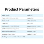 Кабель USB-Type-C Vention Upgrade PVC 3A 5Gbps nickel-plated 0.25m Grey (COZHC)