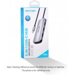USB HUB 5 в 1 Vention Type-C-USB-MicroUSB 4USB 3.0 2A 5Gbps 0.15m Grey (TNAHB)