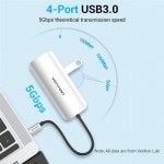 USB HUB 5 в 1 Vention Type-C-USB-MicroUSB 4USB 3.0 2A 5Gbps 0.15m Grey (TNAHB)