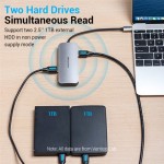 USB HUB 5 в 1 Vention Type-C-USB-MicroUSB 4USB 3.0 2A 5Gbps 0.15m Grey (TNAHB)