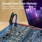 Кабель Audio 6.35мм-3.5мм Vention 2хF/F TPE Nylon gold-plated 0.5m Grey (BARHD)