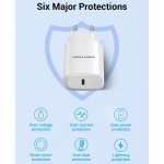 Сетевое зарядное устройство 1Type-C Vention PD 20W QC4.0 2.4A White (TC-055-EU-W)