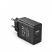 Сетевое зарядное устройство 1USB 1Type-C Vention (A+C) PD 38W QC3.0 3.4A Black (FBBB0-EU)