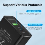 Сетевое зарядное устройство 1USB 1Type-C Vention (A+C) PD 38W QC3.0 3.4A White (FBBW0-EU)