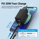 Сетевое зарядное устройство 1USB 1Type-C Vention (A+C) PD 38W QC3.0 3.4A White (FBBW0-EU)
