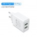 Сетевое зарядное устройство 1USB 1Type-C Vention (A+C) PD 38W QC3.0 3.4A White (FBBW0-EU)