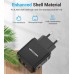 Сетевое зарядное устройство 1USB 1Type-C Vention PD 38W QC3.0 3.4A Black (QC67-EU-B)