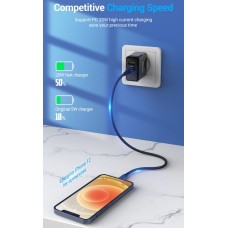 Сетевое зарядное устройство 1USB 1Type-C Vention PD 38W QC3.0 3.4A Black (QC67-EU-B)