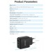 Сетевое зарядное устройство 1USB 1Type-C Vention PD 38W QC3.0 3.4A Black (QC67-EU-B)