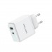 Сетевое зарядное устройство 1USB 1Type-C Vention PD 38W QC3.0 3.4A White (QC67-EU-W)