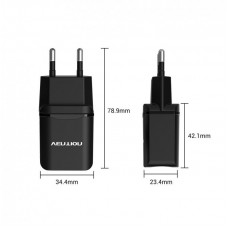 Адаптер сетевой 1USB Vention 10.5W 2.1A Black (DC5203-B)