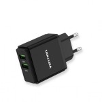 Сетевое зарядное устройство 2USB Vention 36W QC3.0 3.4A Black (QC79-EU-B)