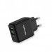 Сетевое зарядное устройство 2USB Vention 36W QC3.0 3.4A Black (QC79-EU-B)